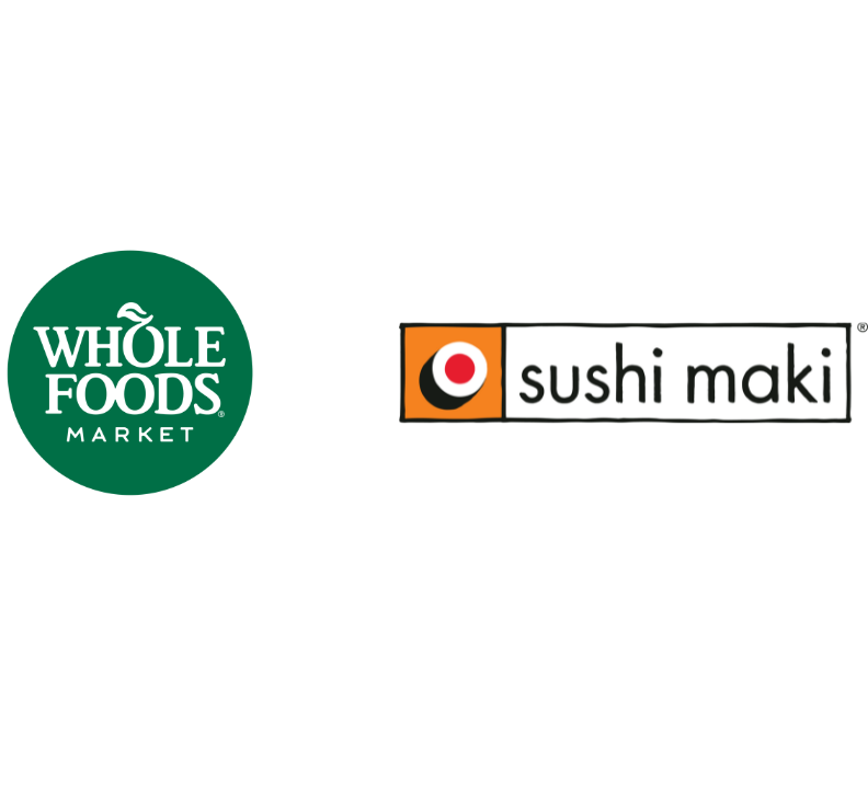whole foods logo plus sushi maki logo
