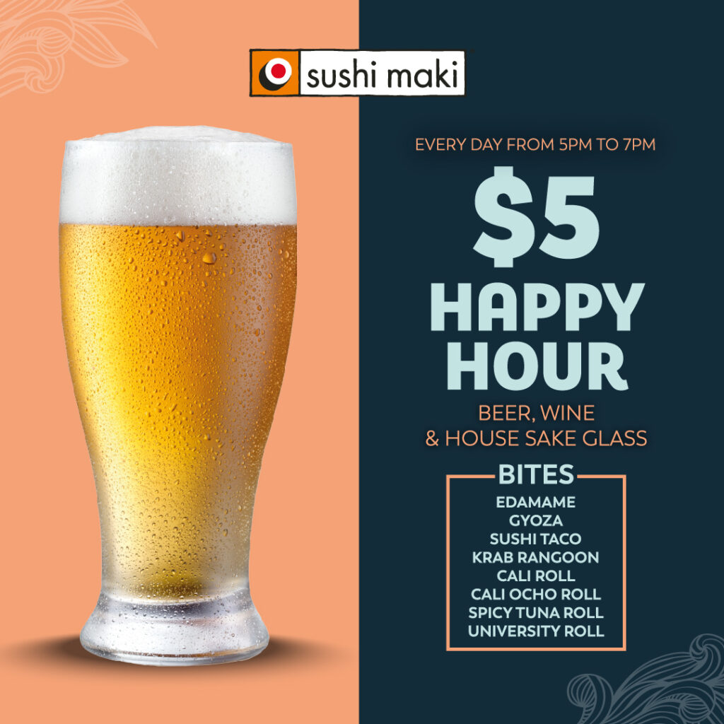 SUSHI MAKI HAPPY HOUR POST